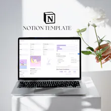 Purple themed Notion template gallery image