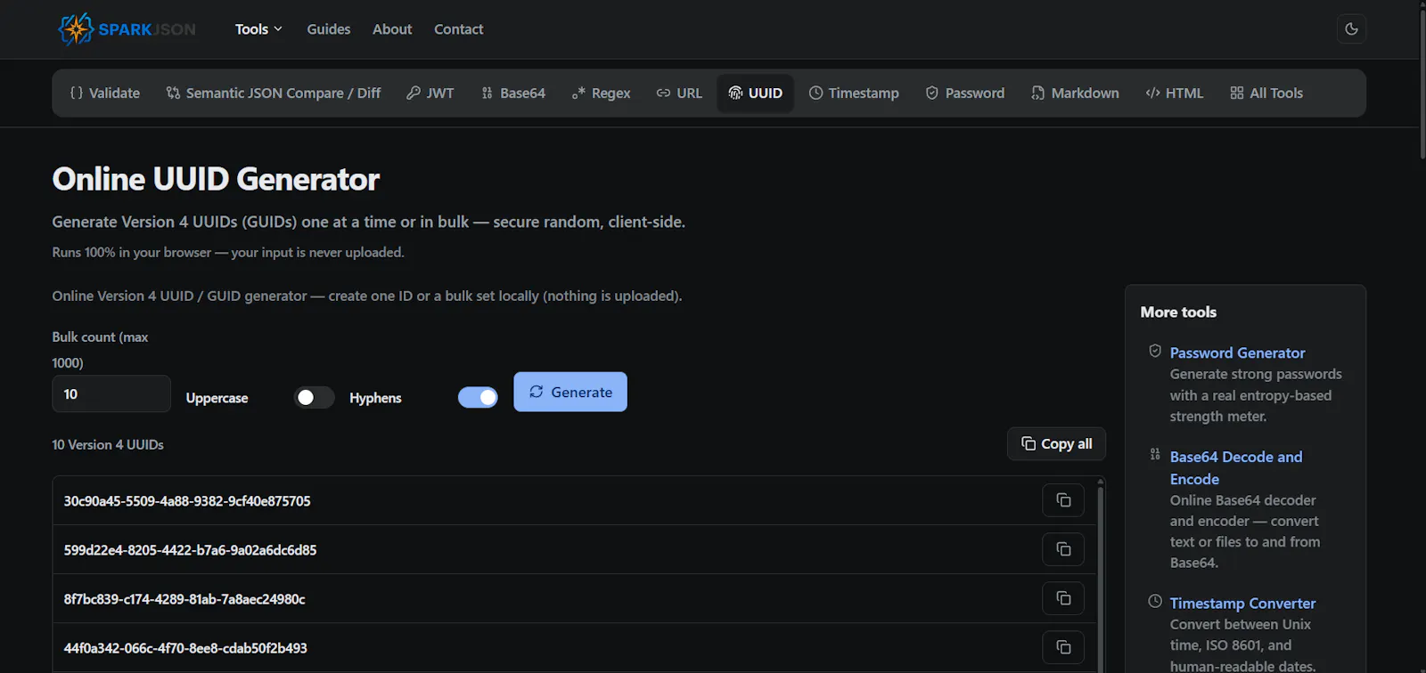 SparkJSON screenshot 4