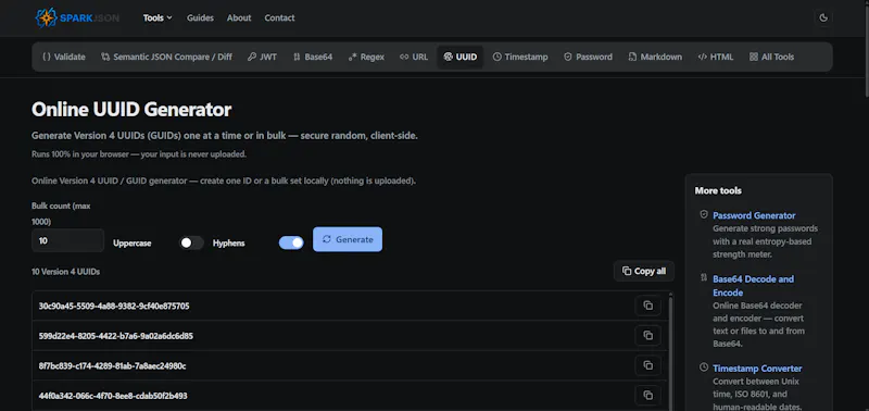 SparkJSON screenshot 4