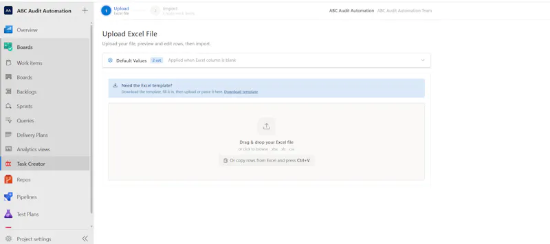 Excel Importer for Azure Boards screenshot 1