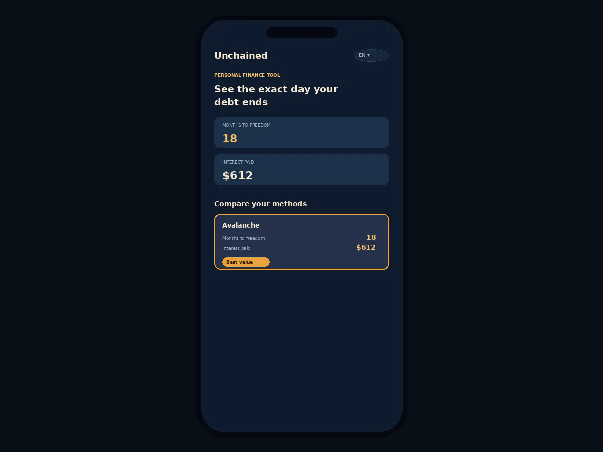 Unchained — Debt Freedom Tracker gallery image