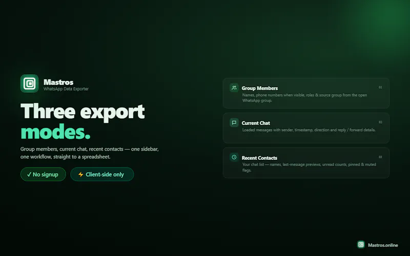 Mastros - Whatsapp Scraper screenshot 3