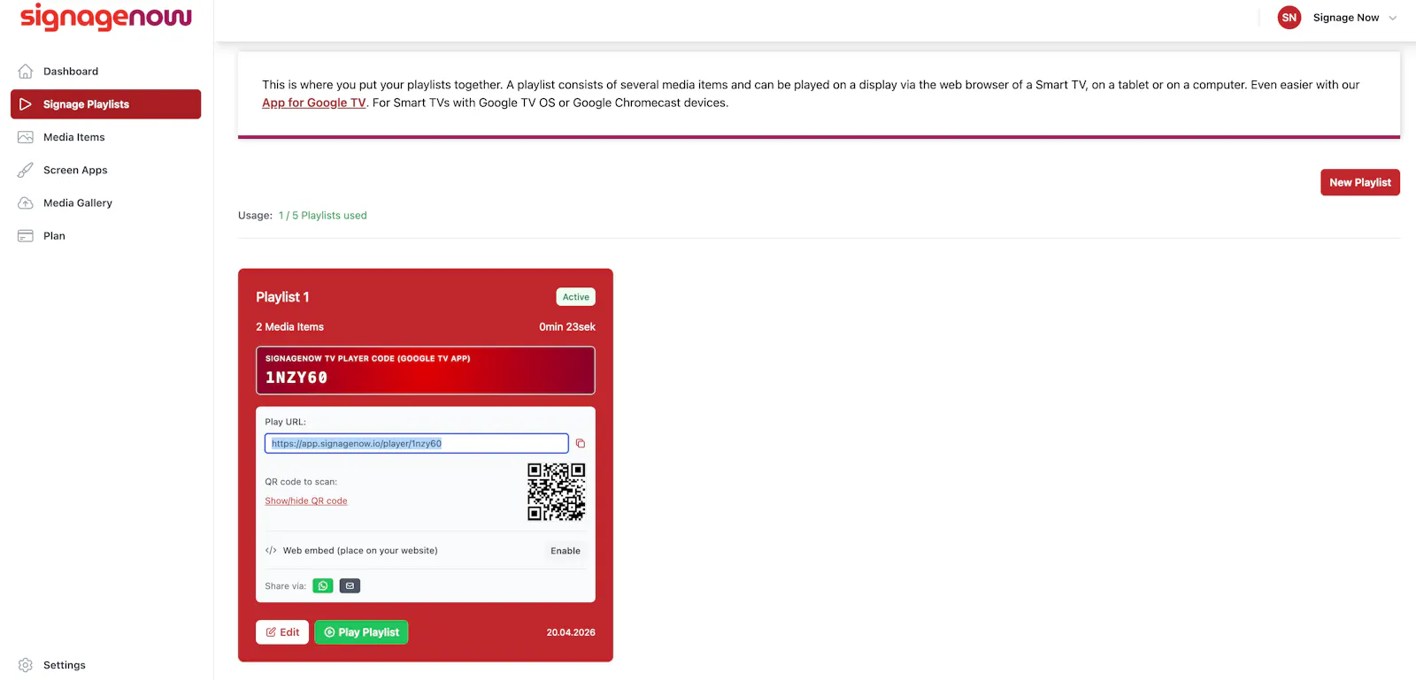 SignageNow screenshot 2