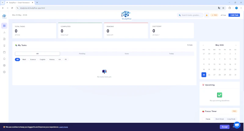 StudyRise launch screenshot 2
