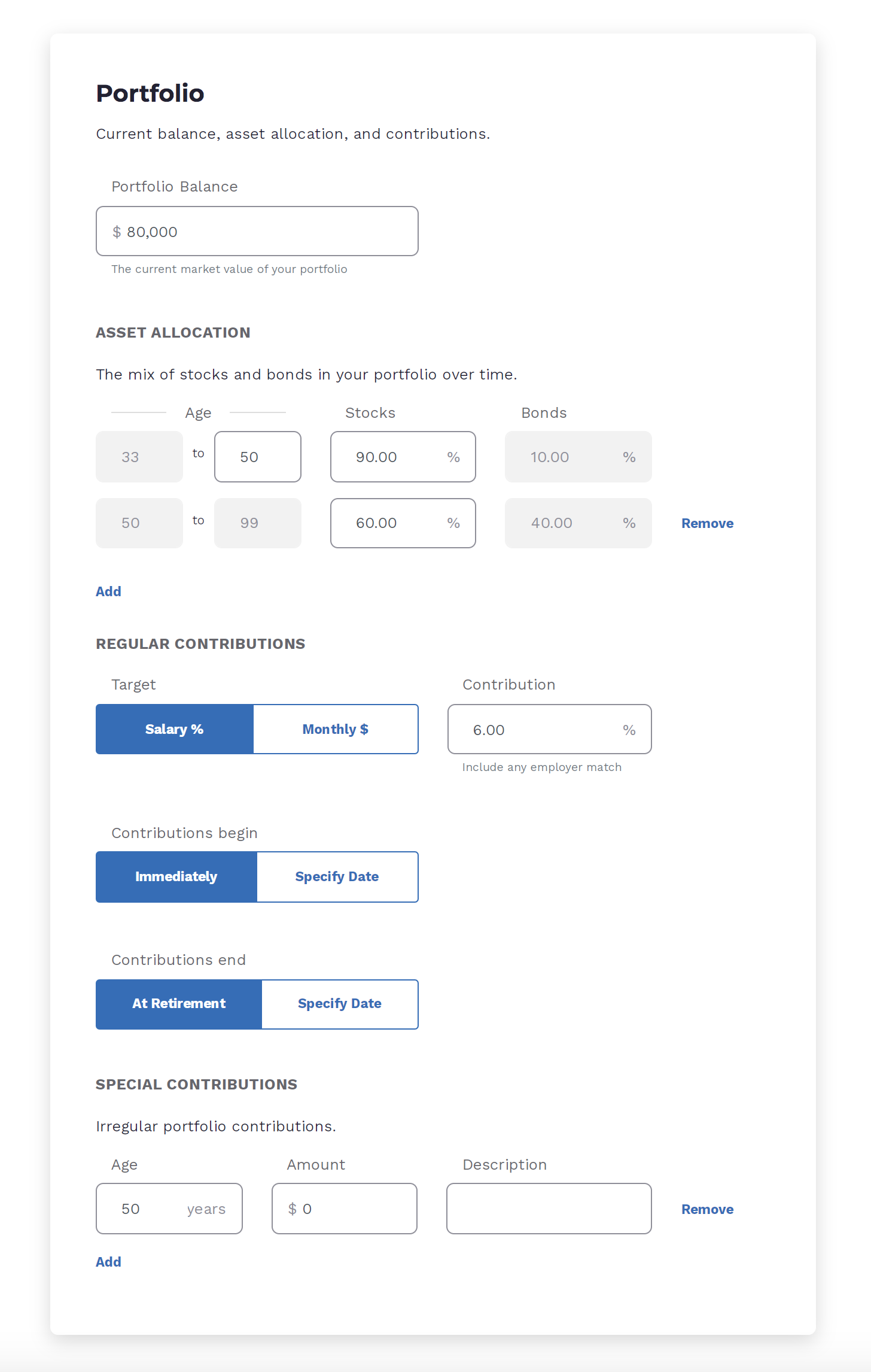 Honest Math Retirement Calculator gallery image