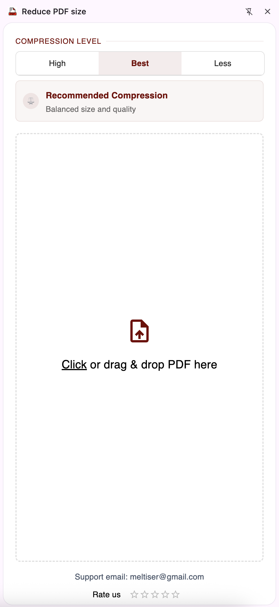 Reduce PDF size gallery image