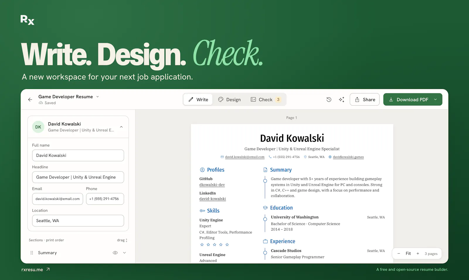 Reactive Resume v6 screenshot 2