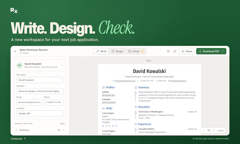 Reactive Resume v6 screenshot 2