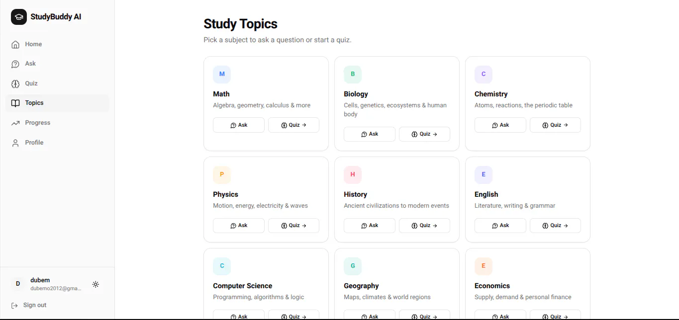 StudyBuddyAI gallery image