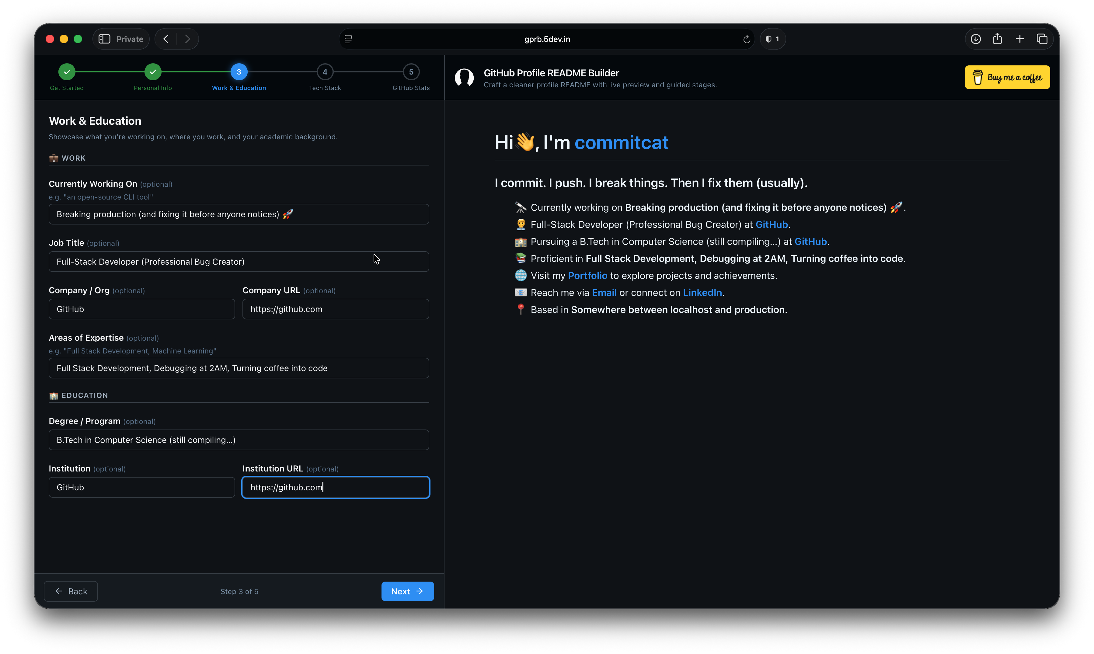 GitHub Profile README Builder gallery image