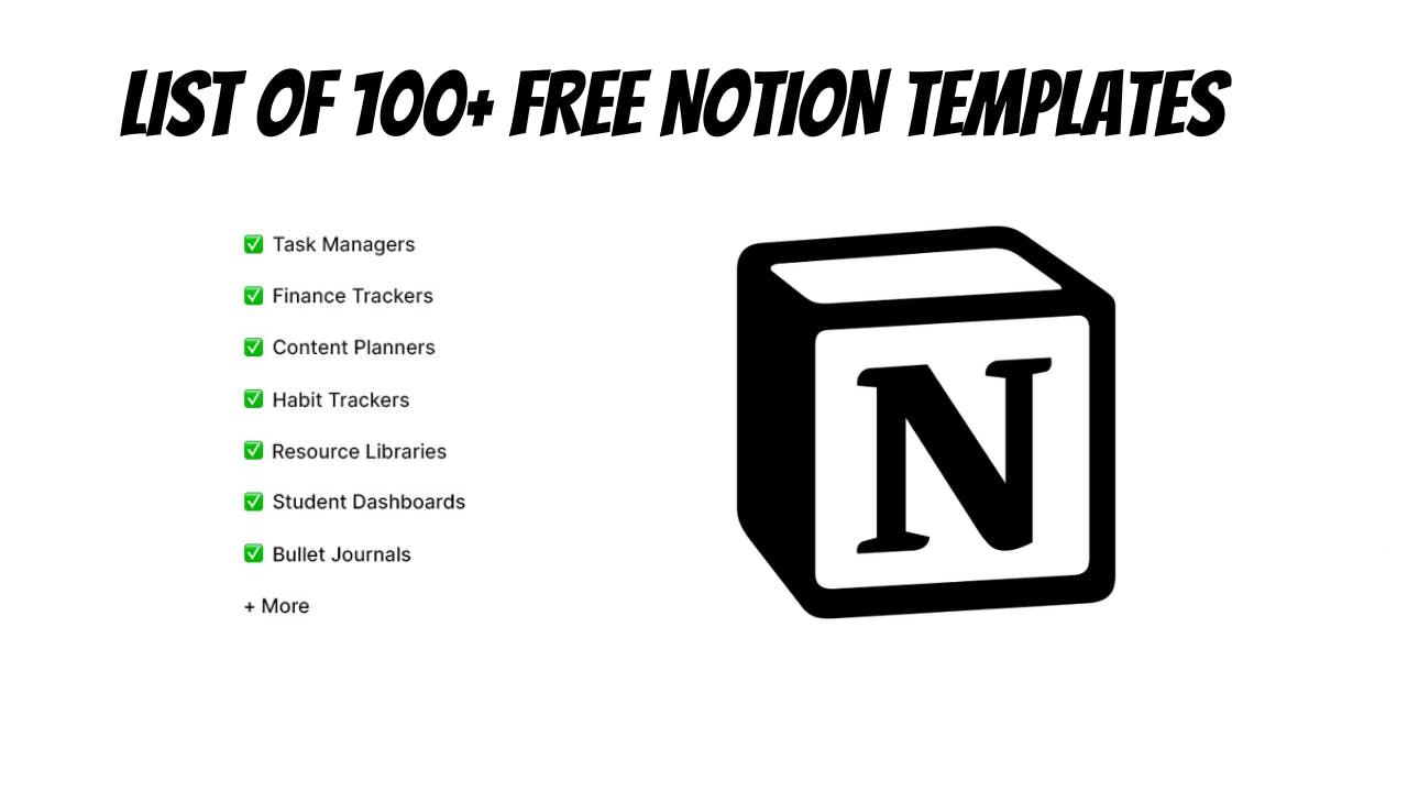 List of 100+ Free Notion Templates media 1