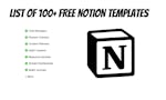 List of 100+ Free Notion Templates image