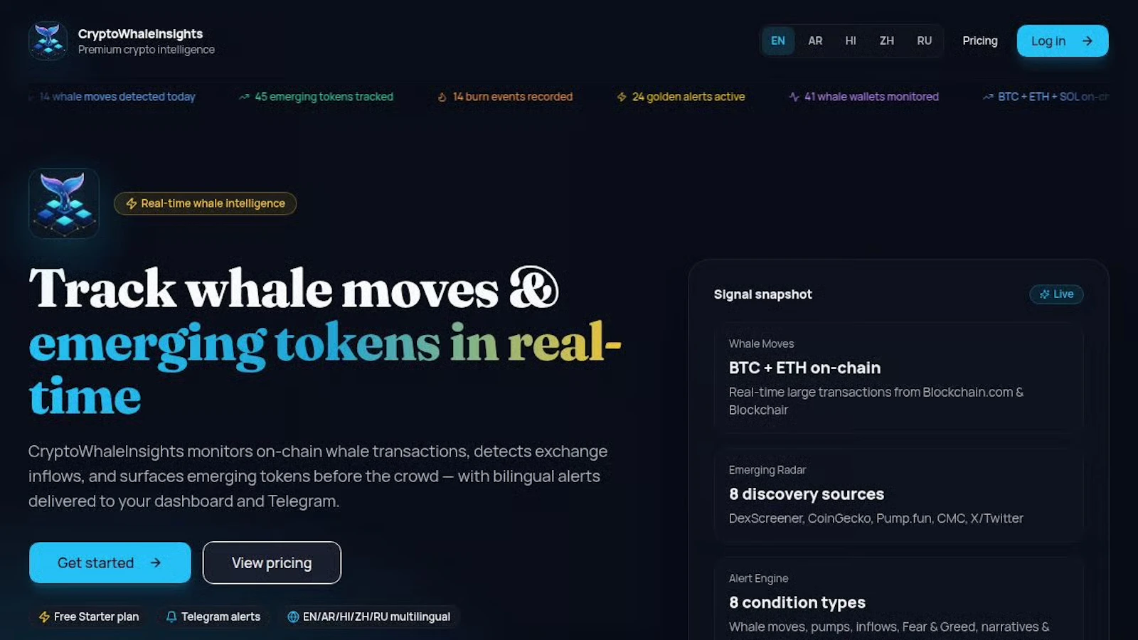 CryptoWhaleInsights screenshot 2