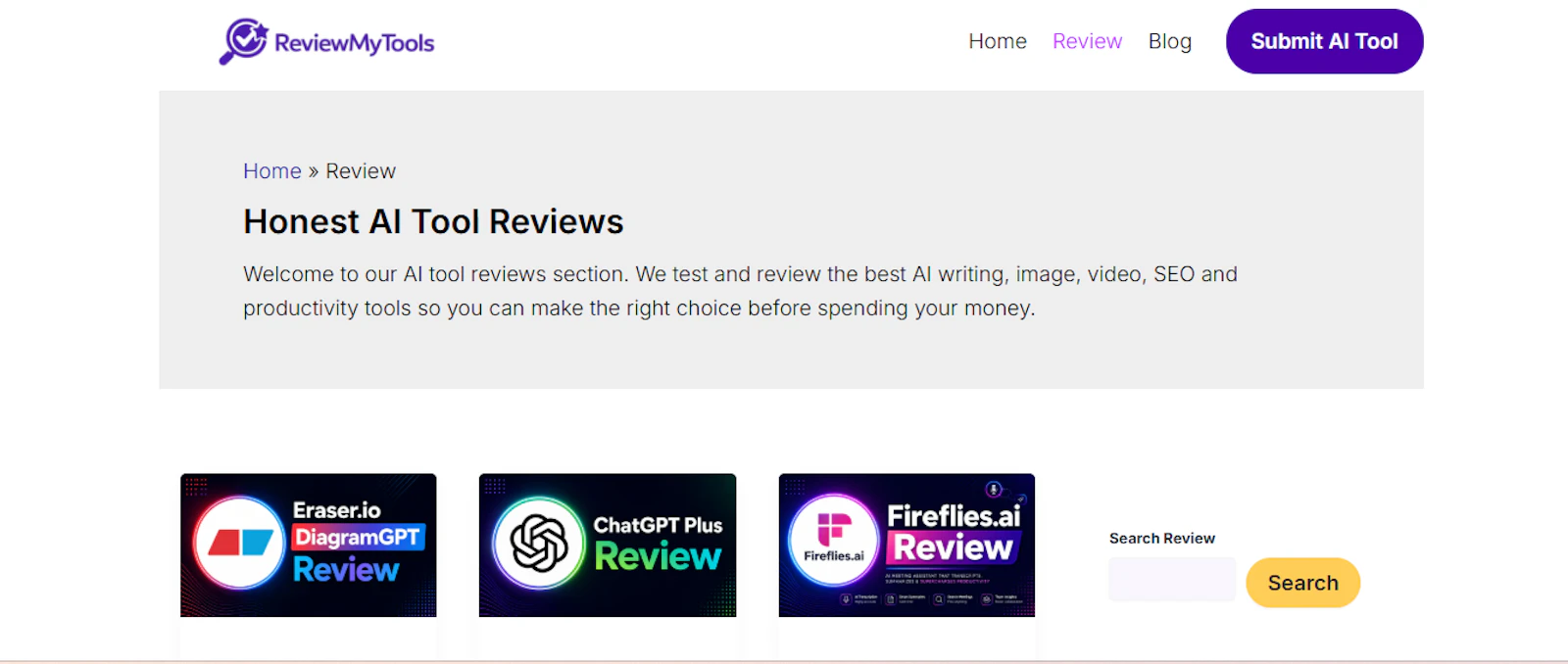 ReviewMyTools screenshot 2