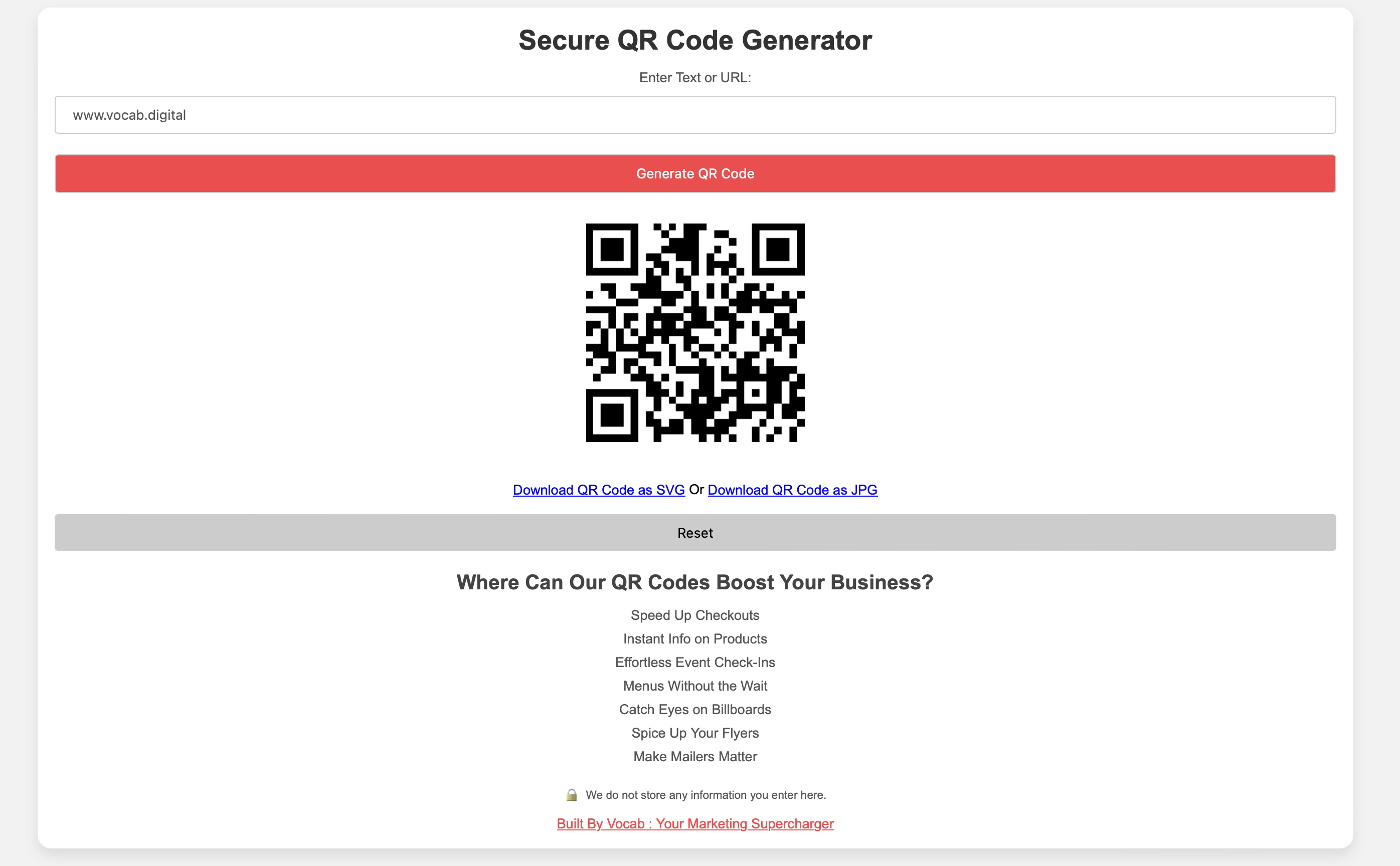 Free QR Code Generator By Vocab gallery image