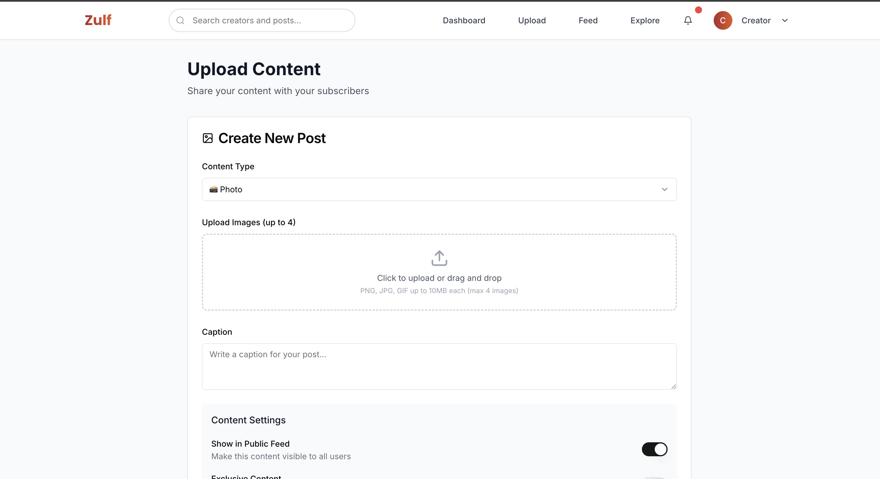 Zulf - Premium Indian Creator Platform Medien 4