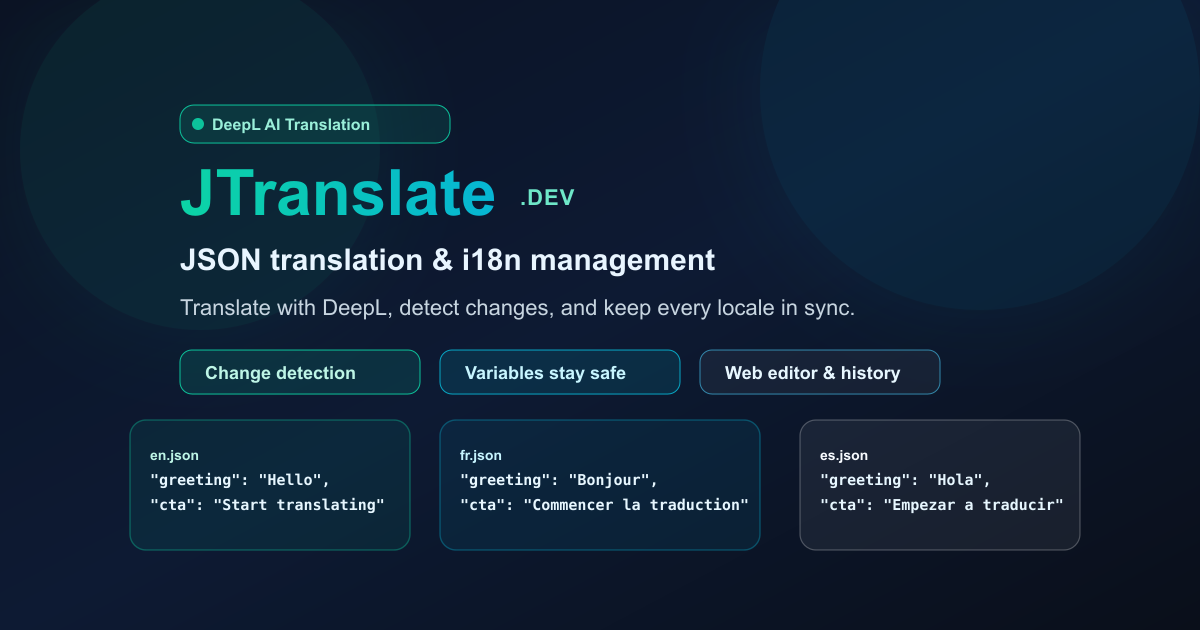 JTranslate - Main product screenshot demonstrating key features and user interface