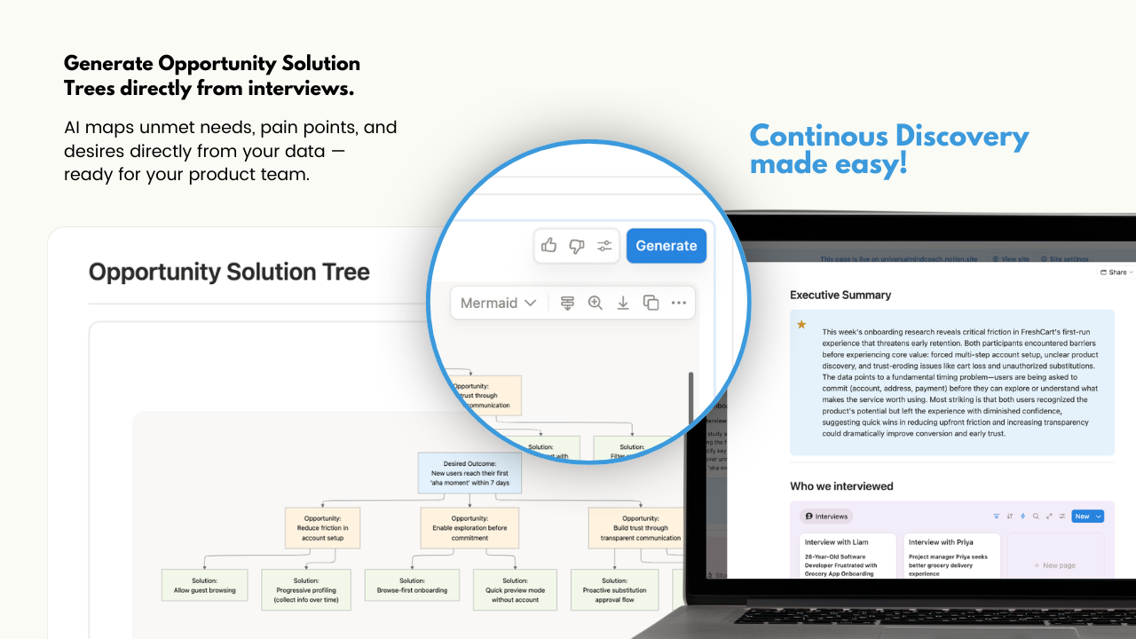 AI Customer Research Hub in Notion gallery image