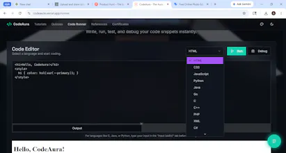 CodeAurix β Learn, Code, Build with AI gallery image