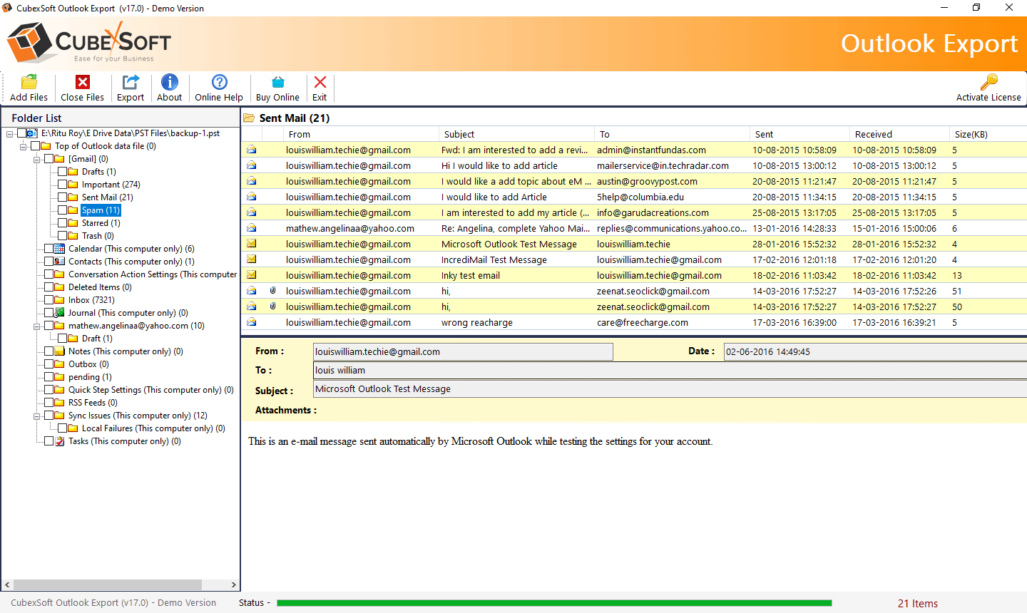 CubexSoft PST Viewer media 3