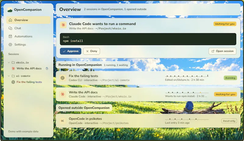 OpenCompanion screenshot 2