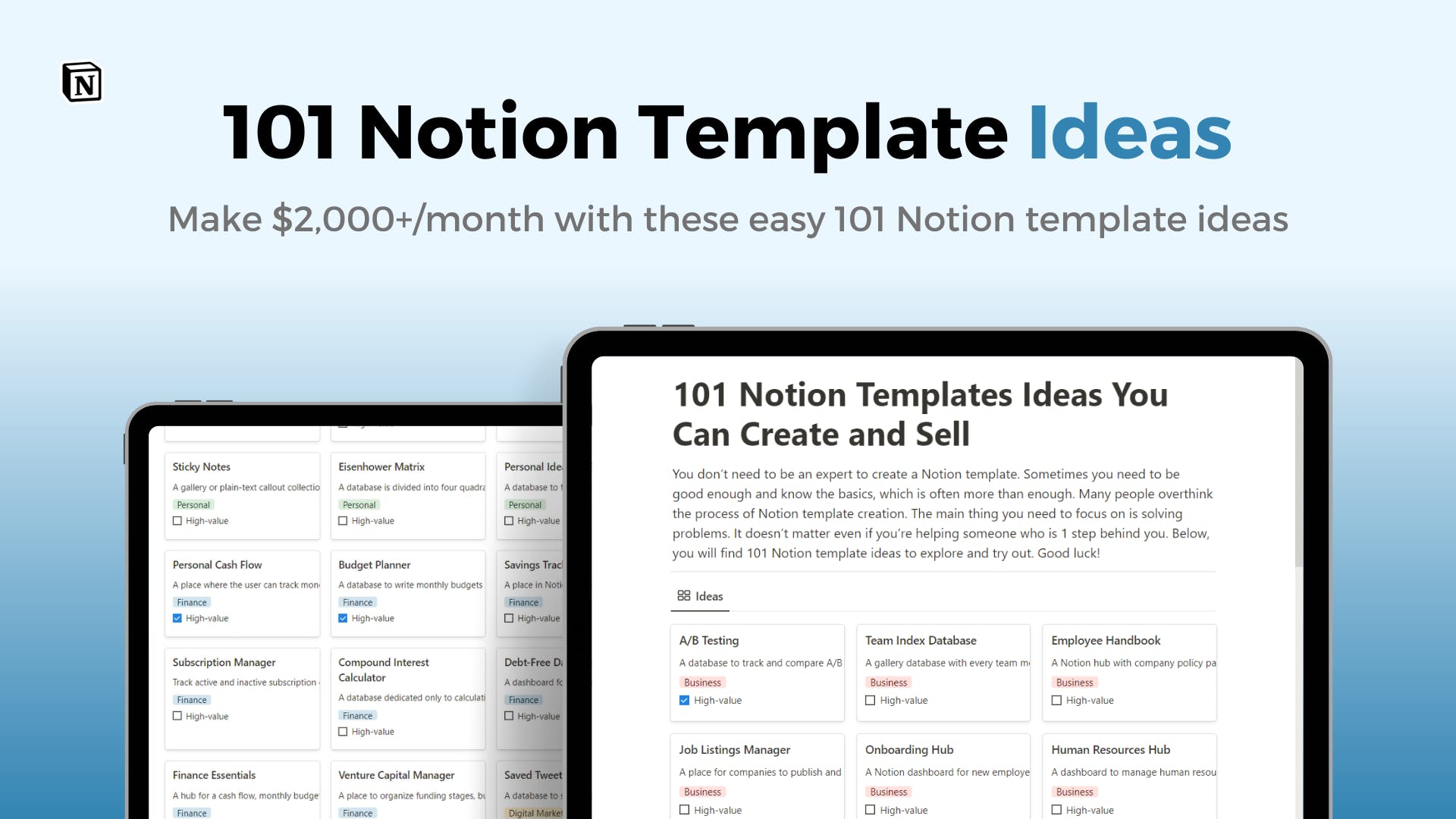 101 Notion Template Ideas You Can Create media 1