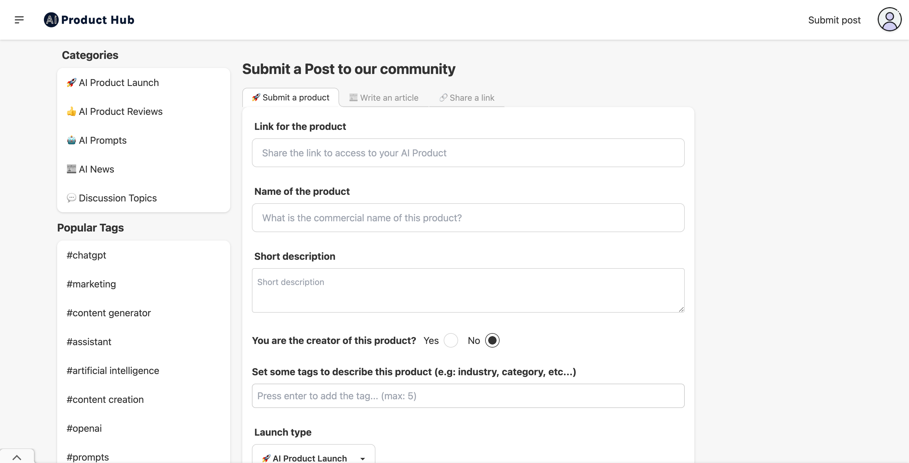 Média Centre de produit AI - Le hub pour découvrir le produit IA nouveau et examiné 3
