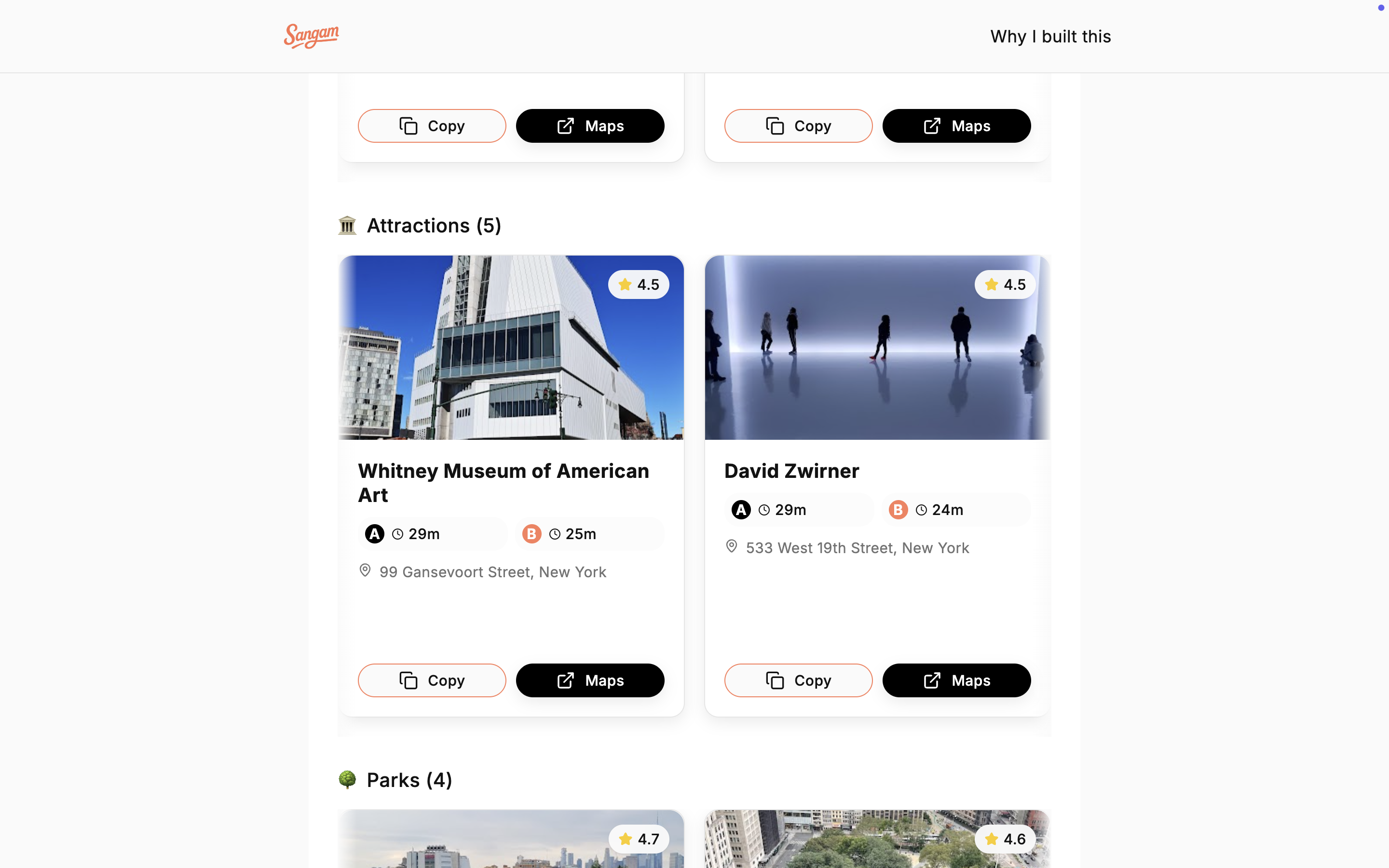 Sangam - Screenshot 3 showing product features and functionality