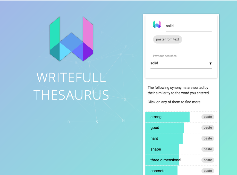 Writefull Thesaurus gallery image