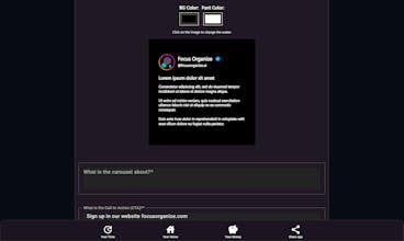 Focus Organize AI Carousel Generator gallery image