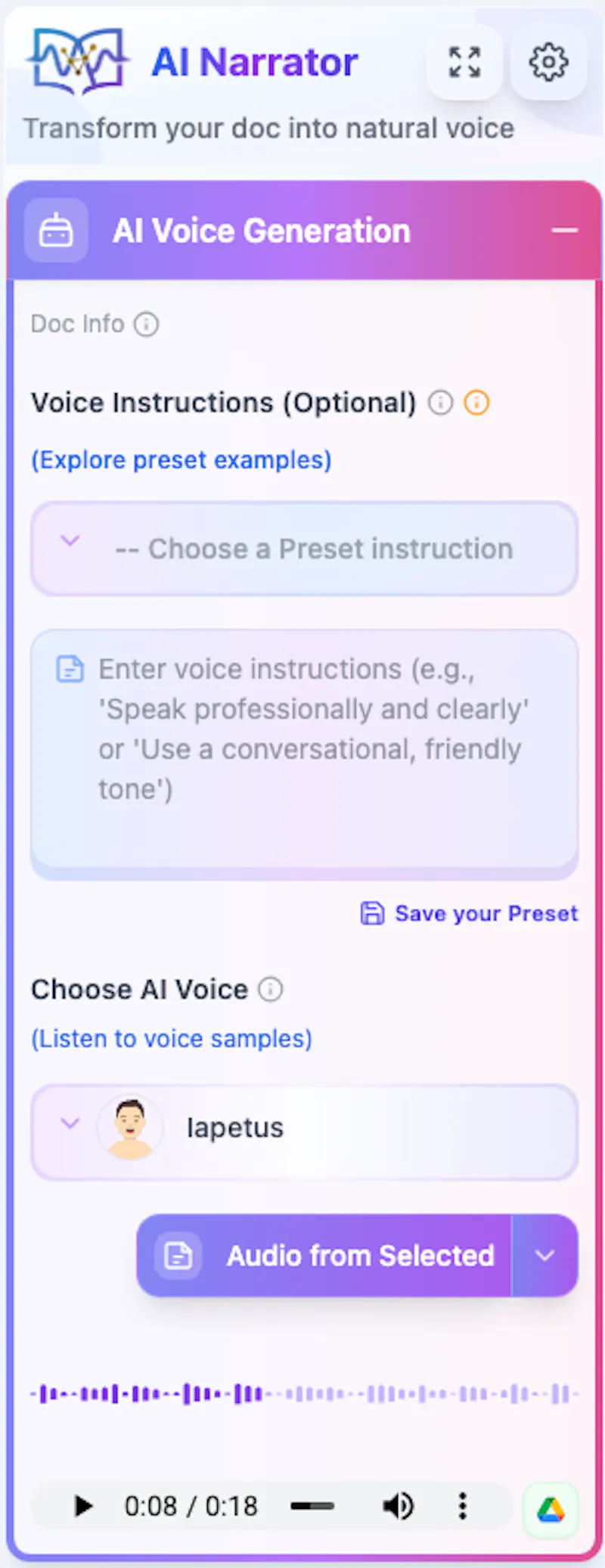 AI Narrator-AI voice generator screenshot 6