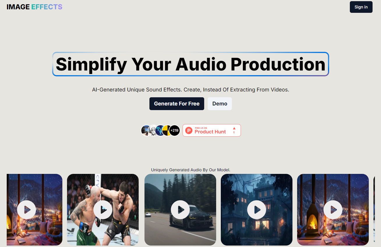 startuptile Image Effects-Simplify your audio production and create audio from images