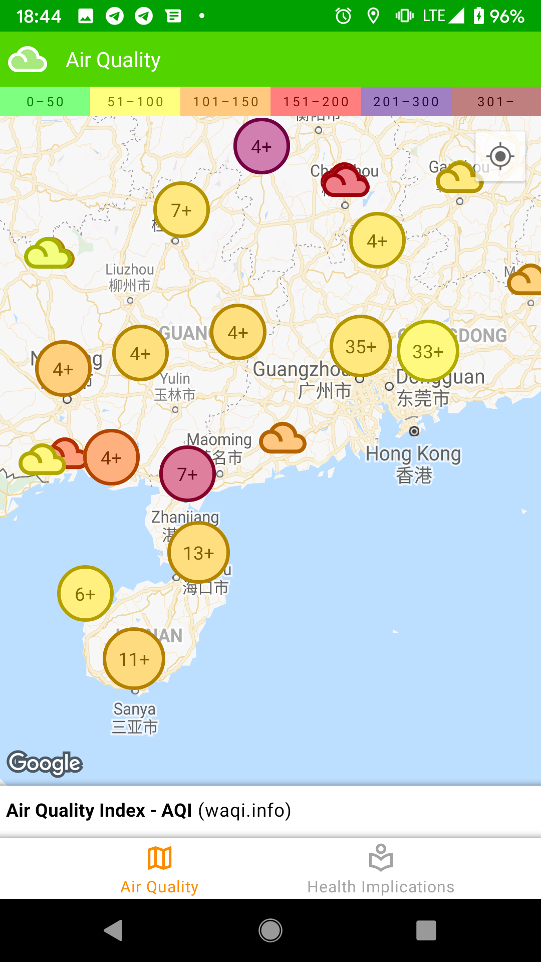 ดัชนีคุณภาพอากาศ - AQI - ข้อมูลคุณภาพอากาศสำหรับหลายประเทศทั่วโลก media 16