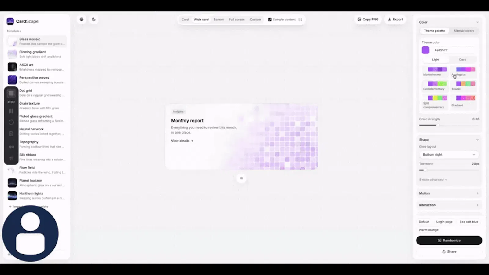 CardScape screenshot 1 (video preview)