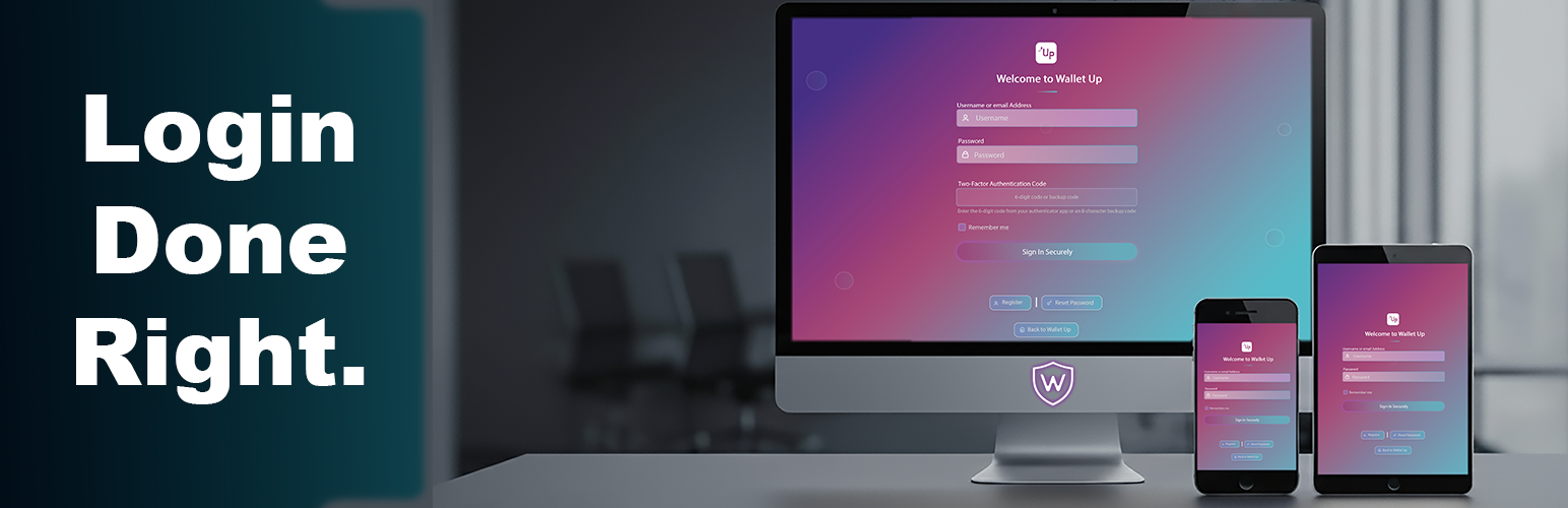 WalletUp Login Customizer gallery image