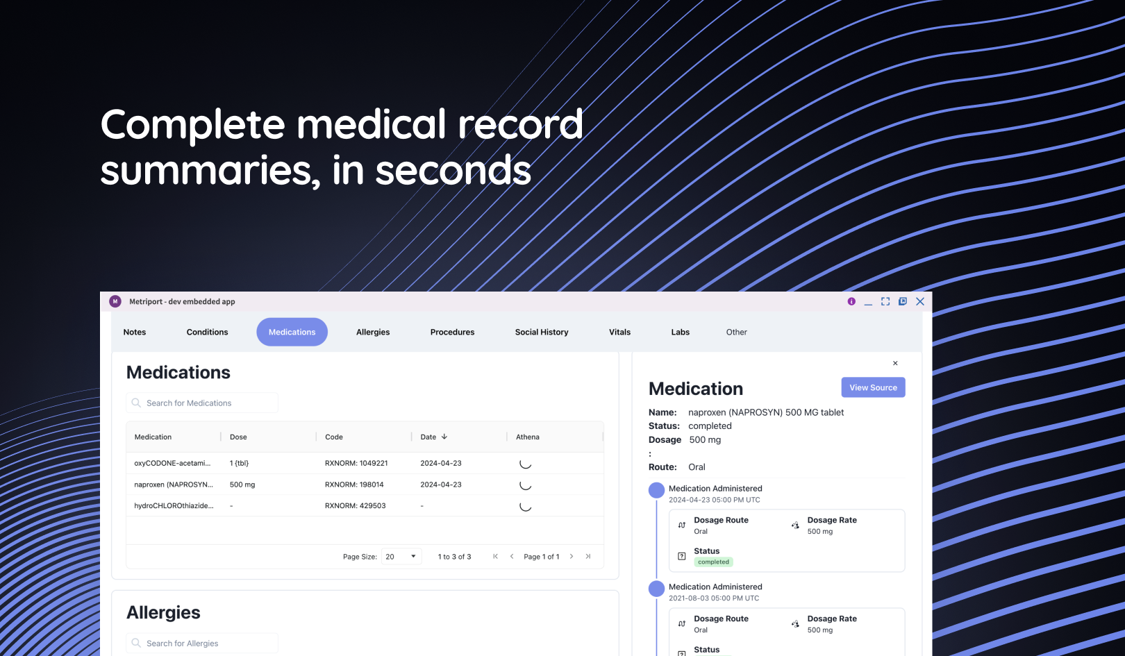 Media Integrasi Metriport Athenahealth - Akses segera ke ringkasan rekod perubatan di dalam AthenaOne 4