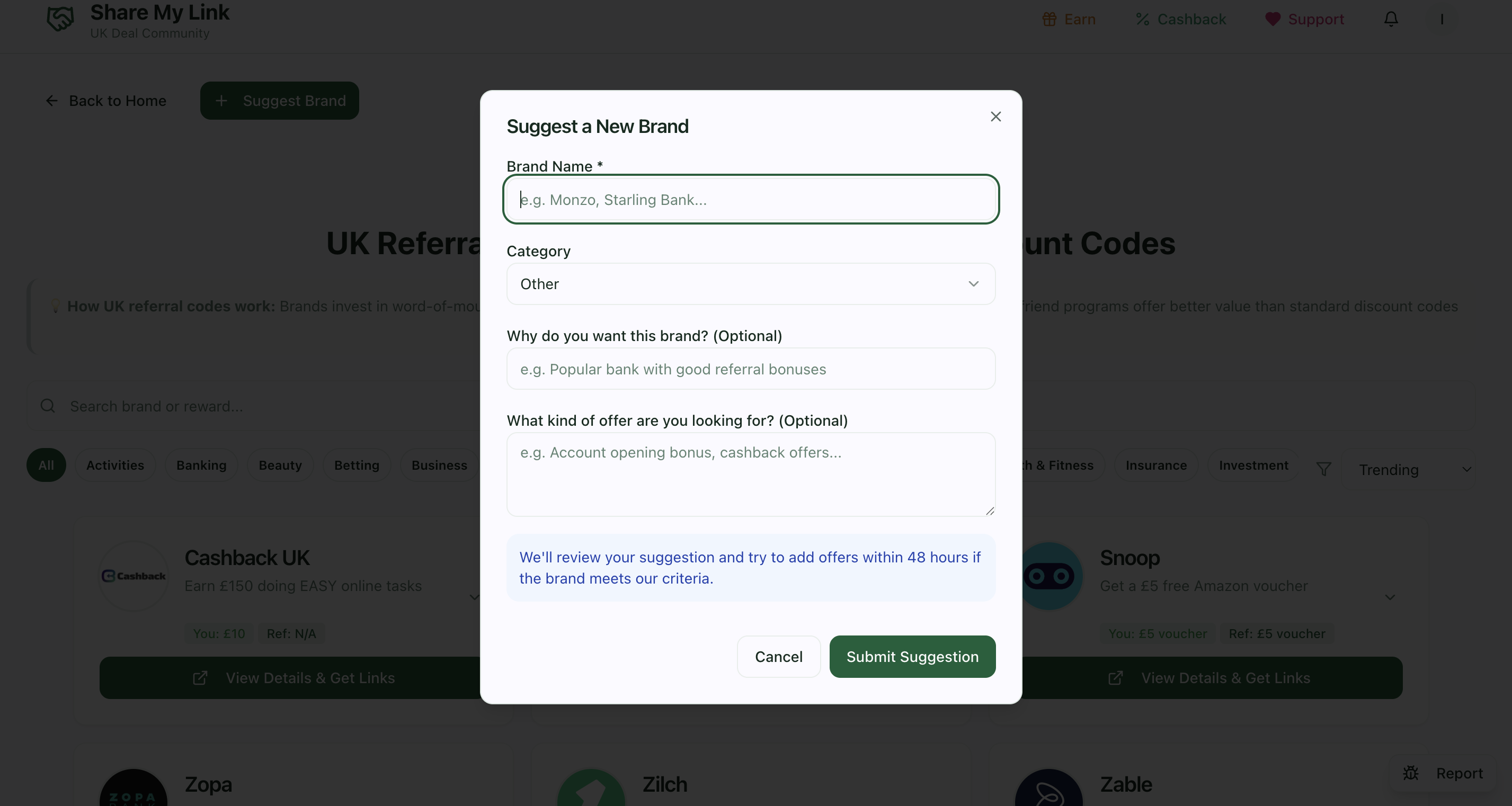 Share My Link - Screenshot 4 showing product features and functionality