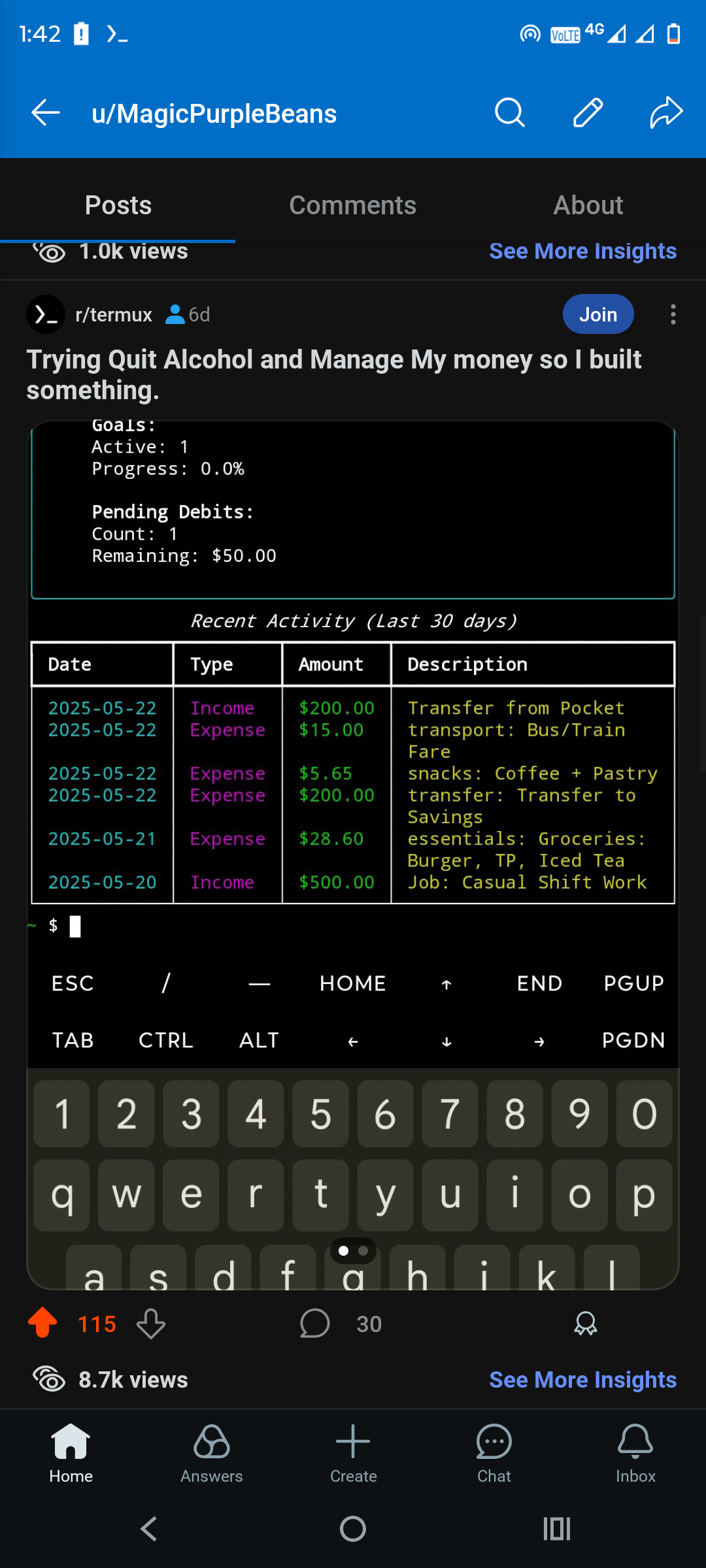 Vaultplan - การอยู่รอดของ CLI Finical - การติดตามอย่างละเอียดสไตล์ CLI media 3