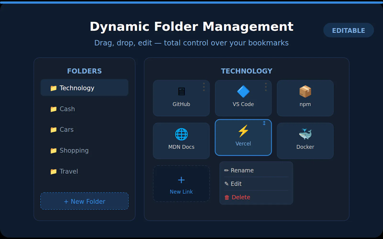 Infinite Bookmarks Bar screenshot 2