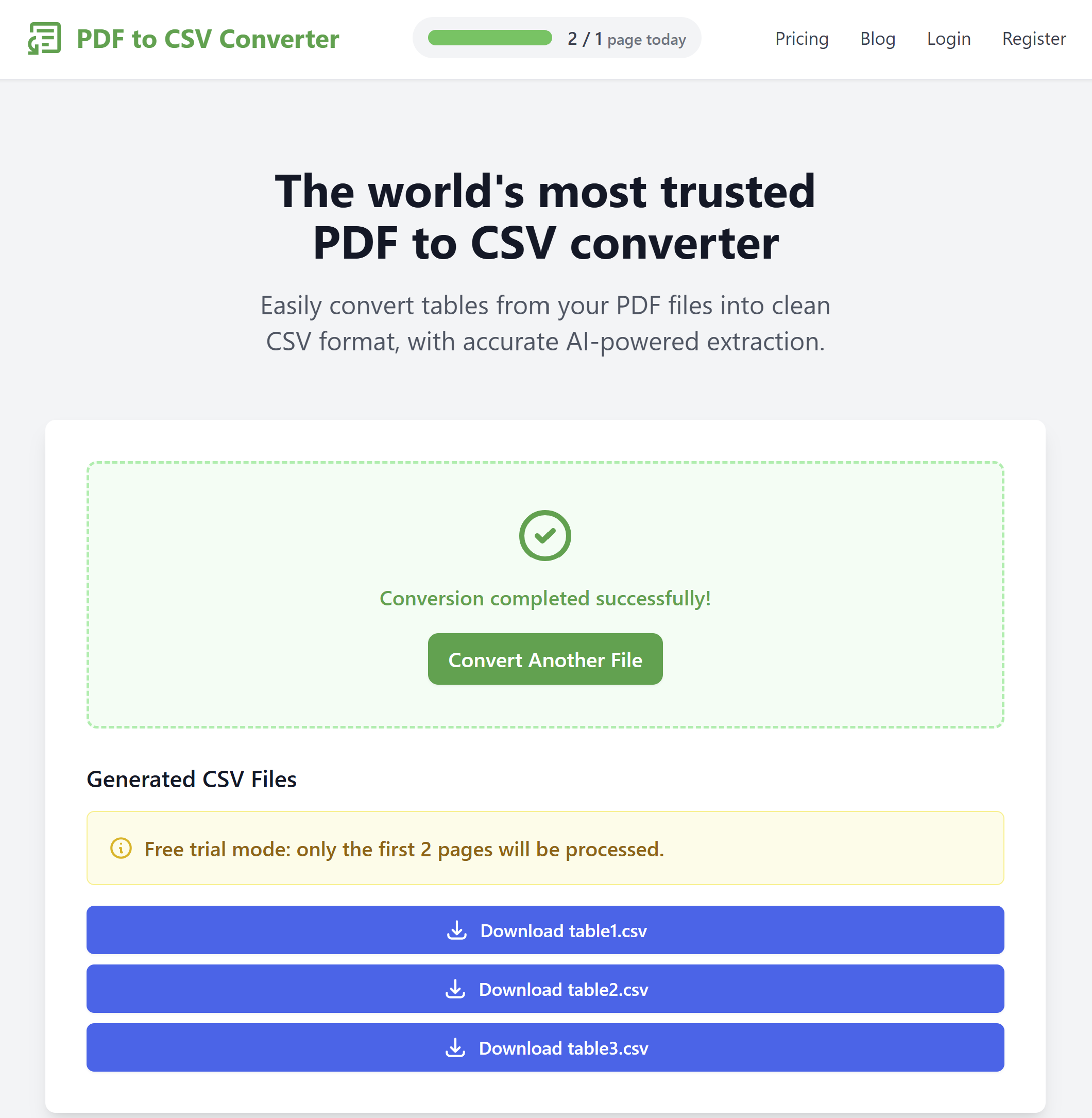PDF zu CSV -Konverter media 3