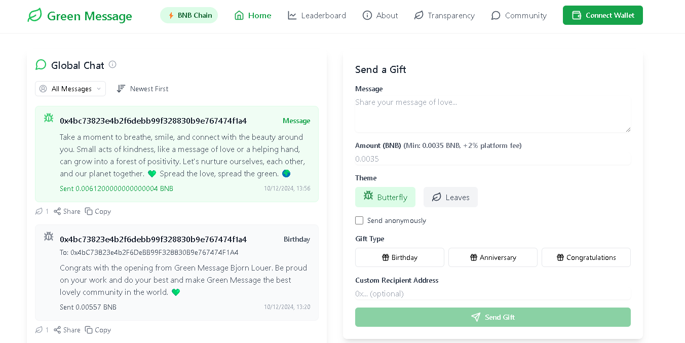 Message vert: envoyez des messages via BNB. media 2