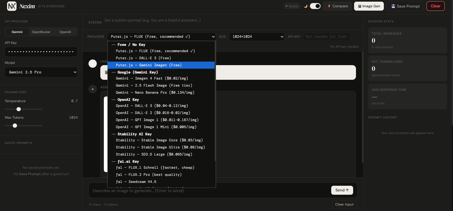 Nexim - AI Playground  gallery image