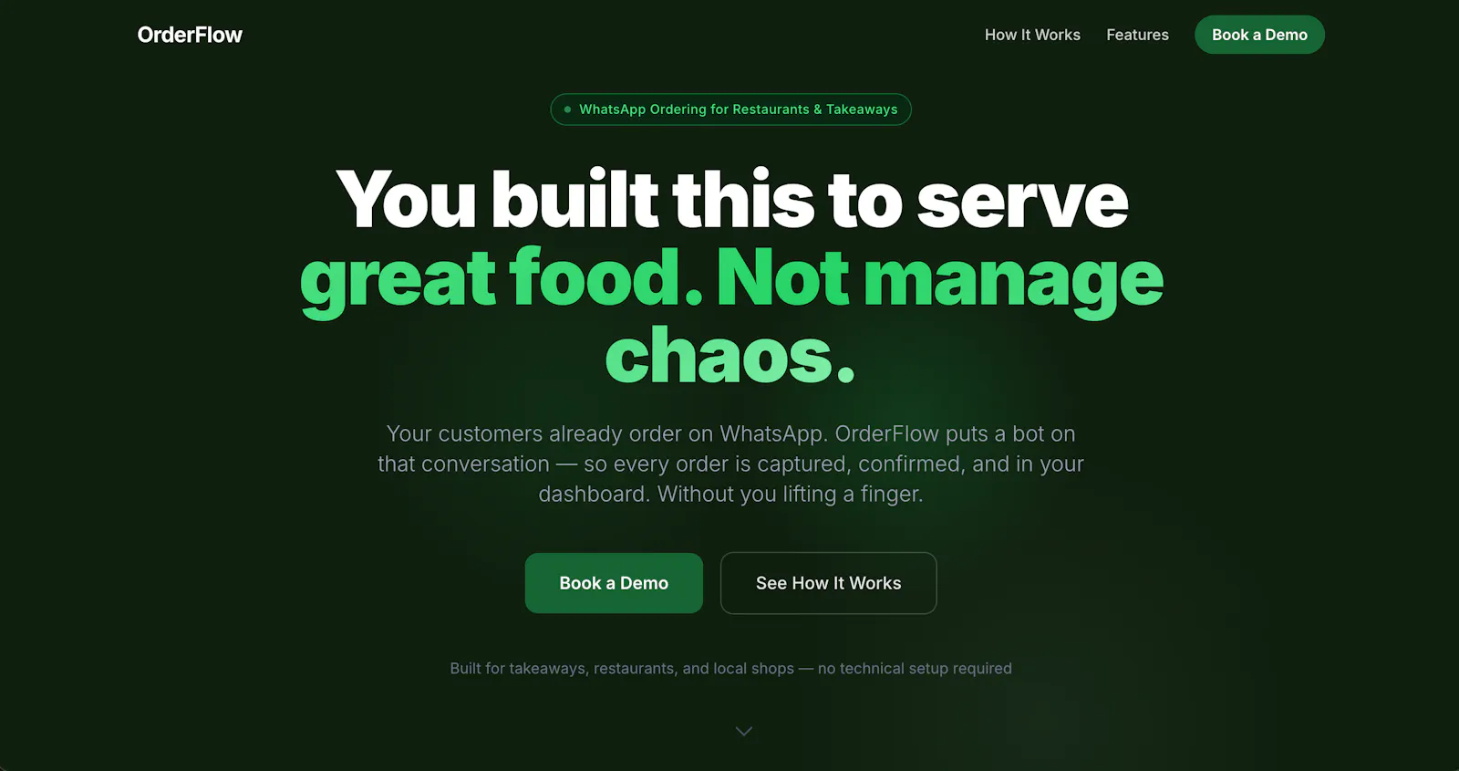 OrderFlow: screenshot 1