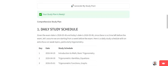 StudyPlanner AI gallery image