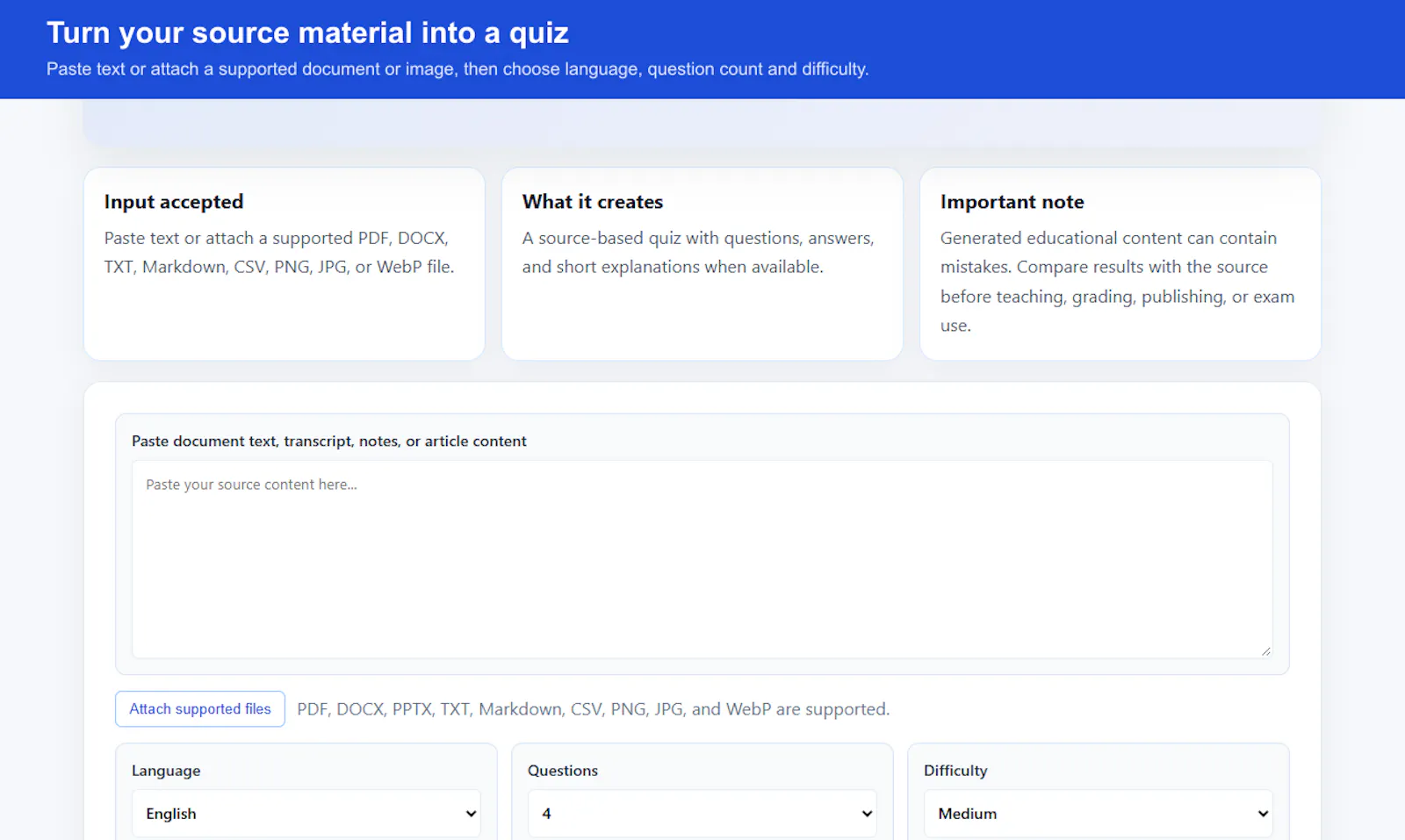 Doc2Quiz screenshot 1