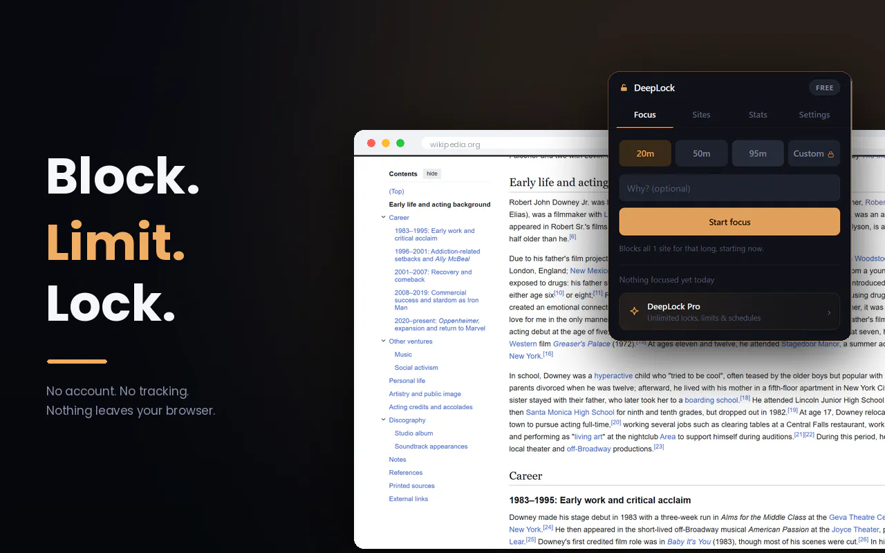 DeepLock – Website Blocker & Focus Mode gallery image