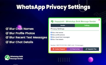 HappyInAI - Whatsapp bulk message sender gallery image