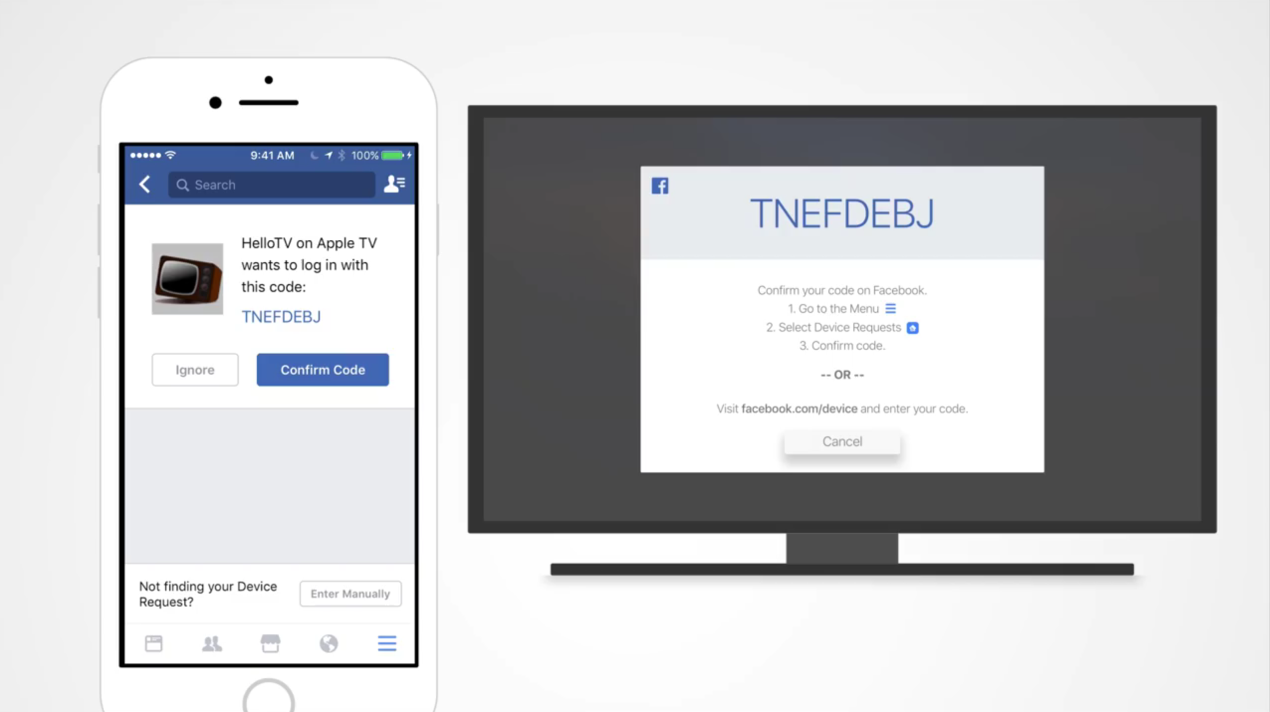 Facebook Smart Login for tvOS (and Android/FireTV)