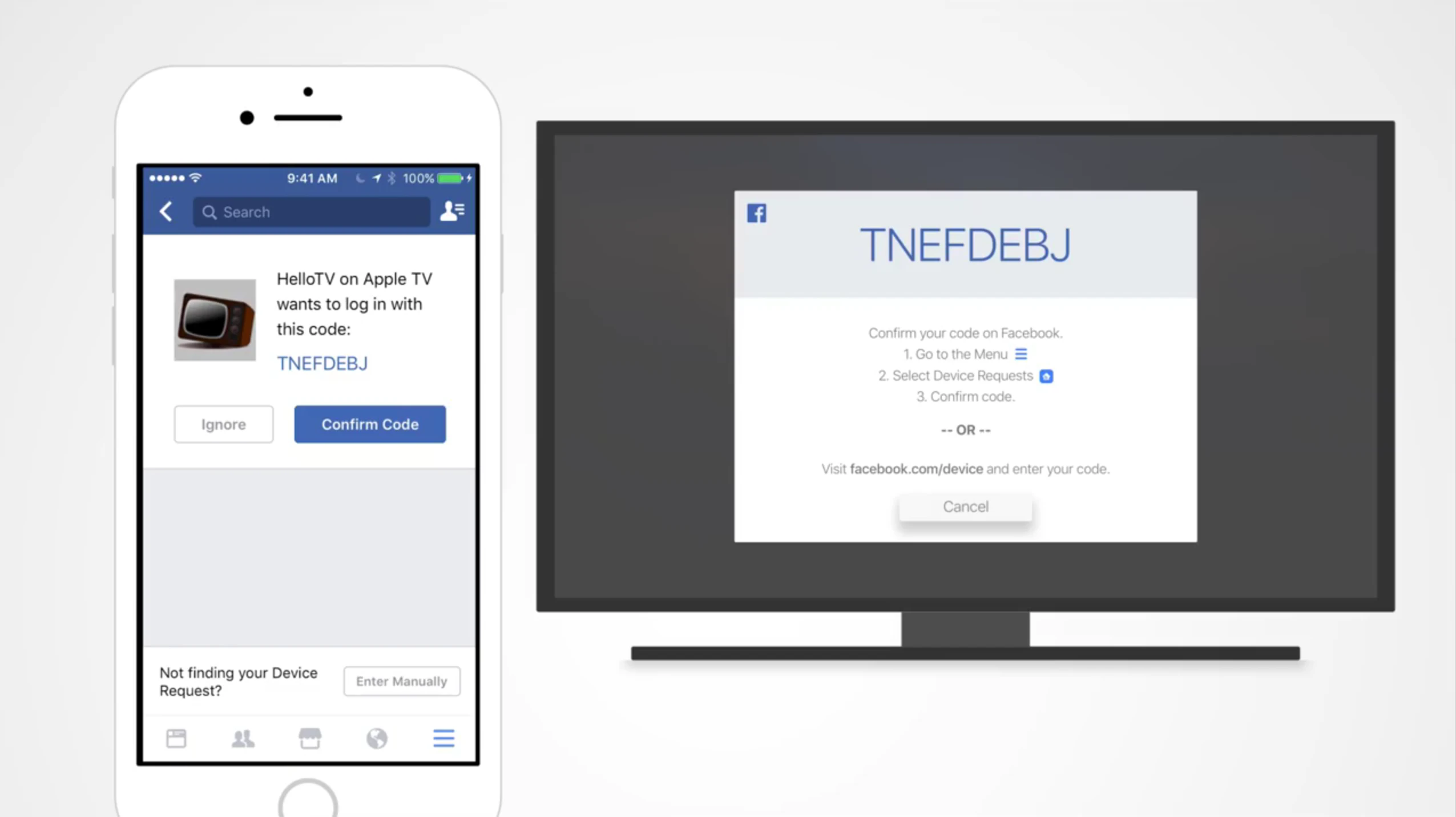Facebook Smart Login for tvOS (and Android/FireTV)