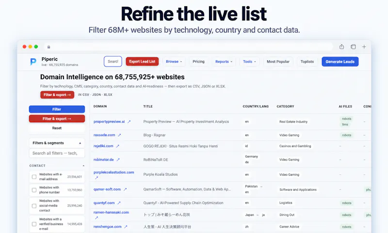 Piperic AI Lead Finder screenshot 1